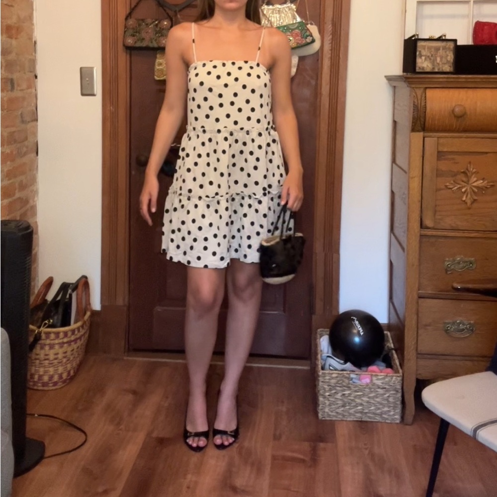 ASOS Black and White Polka Dot Mini Dress